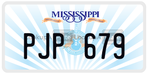 PJP679  license plate in MS