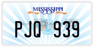 PJQ939  license plate in MS