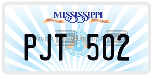 PJT502  license plate in MS