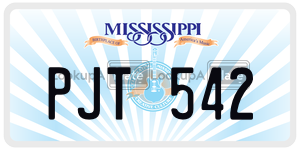 PJT542  license plate in MS
