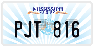 PJT816  license plate in MS