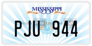 PJU944  license plate in MS