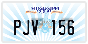 PJV156  license plate in MS