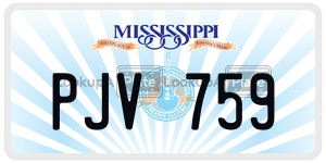 PJV759  license plate in MS