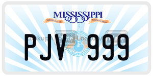 PJV999  license plate in MS