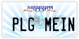 PLGMEIN  license plate in MS