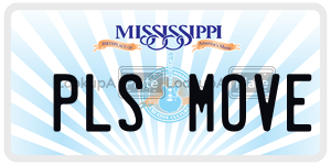 PLSMOVE  license plate in MS