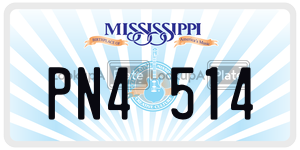PN4514  license plate in MS