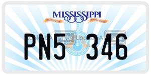 PN5346  license plate in MS
