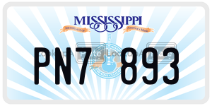PN7893 license plate in Mississippi