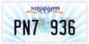 PN7936  license plate in MS