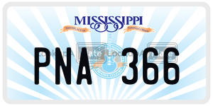 PNA366  license plate in MS