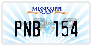PNB154  license plate in MS