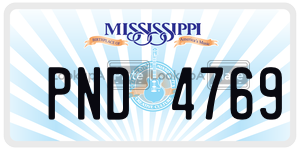 PND4769  license plate in MS