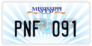PNF091  license plate in MS