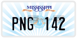 PNG142  license plate in MS