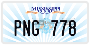PNG778  license plate in MS