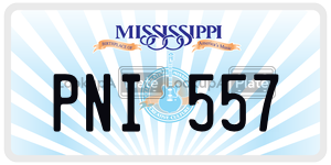 PNI557  license plate in MS
