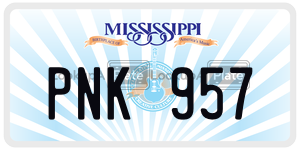 PNK957  license plate in MS