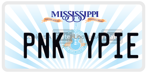 PNKYPIE  license plate in MS