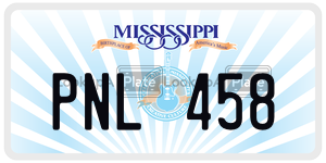 PNL458  license plate in MS