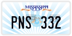 PNS332 license plate in Mississippi