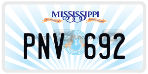 PNV692  license plate in MS