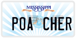 POACHER  license plate in MS