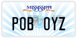 POBOYZ  license plate in MS