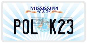 POLK23  license plate in MS