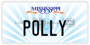 POLLY  license plate in MS