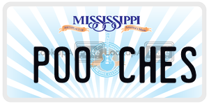 POOCHES  license plate in MS