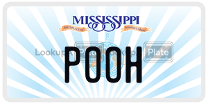 POOH  license plate in MS