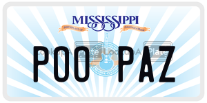 POOPAZ  license plate in MS