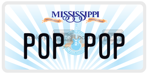 POPPOP  license plate in MS