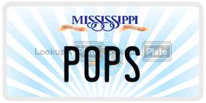 POPS  license plate in MS