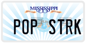 POPSTRK  license plate in MS