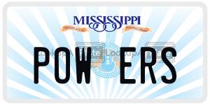 POWERS  license plate in MS