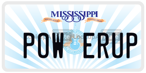 POWERUP  license plate in MS