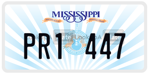 PR1447  license plate in MS
