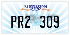 PR2309  license plate in MS