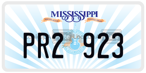 PR2923 license plate in Mississippi