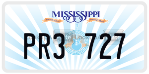 PR3727  license plate in MS