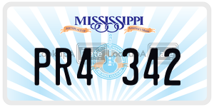 PR4342  license plate in MS