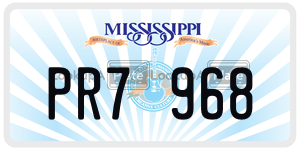 PR7968  license plate in MS