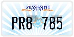 PR8785  license plate in MS