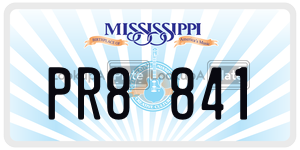 PR8841  license plate in MS