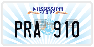 PRA910  license plate in MS