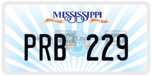 PRB229  license plate in MS