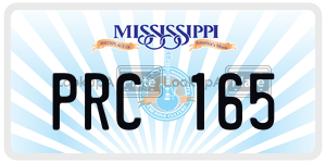 PRC165  license plate in MS